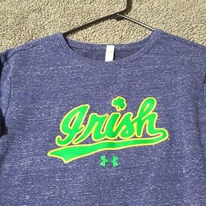 Women's under armour Notre Dame sweat suit. Sixe Lg.